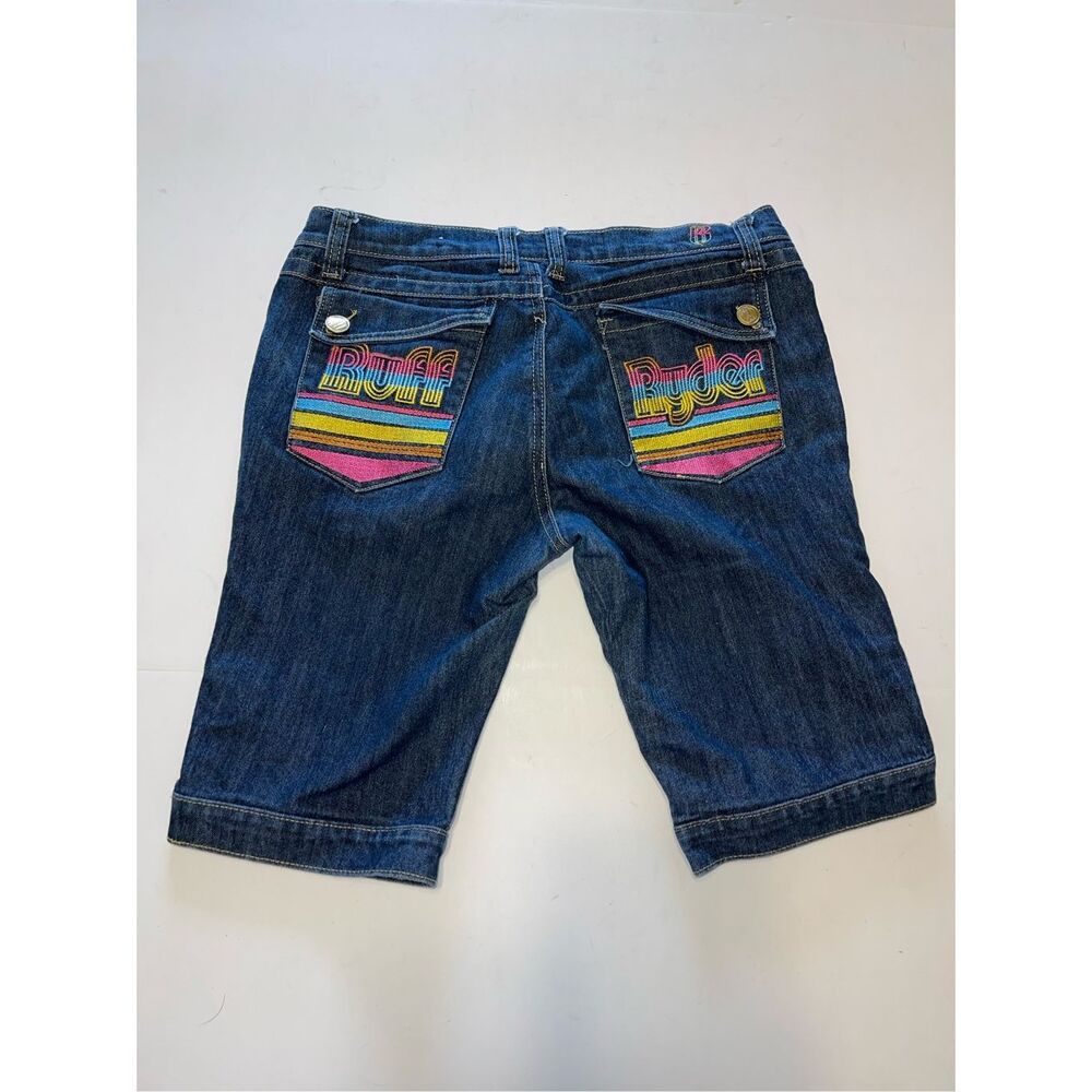 Vintage Ruff Ryders DMX Sz 7/8 Jean Shorts 90s Y2K Rap Hip Hop Streetwear‎ Denim